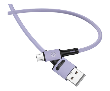 Kabel USAMS Kabel U52 microUSB 2A Fast Charge 1m purpurowy SJ435USB04